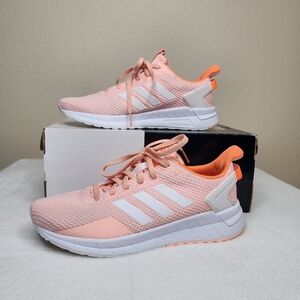 Adidas Womens Questar Ride Coral & White Activewear Running Shoes Size 7.5